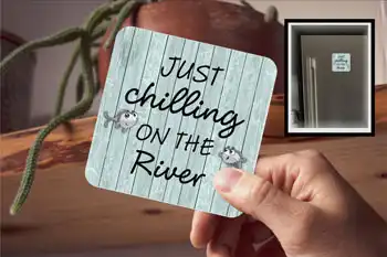 Drink Coaster - Just Chilling on the River