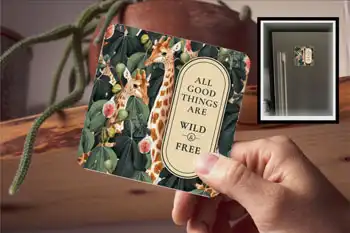 Drink Coaster - Giraffe Theme Wild Free - All good things