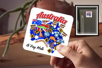 Drink Coaster - Australia Map G Day Mate