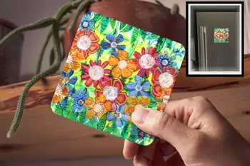 Drink Coaster - Flowers Mosaic