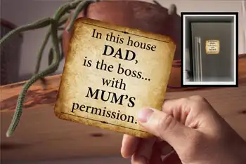 Coaster - In This House Dad Is The Boss, With Moms Permission
