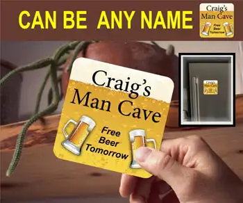 Coaster - Man Cave Free Beer Tomorrow
