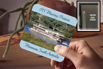 Drink Coaster Mannum PS Murray Princess - Souvenir (also a fridge magnet)