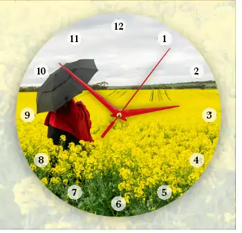 Canola Farm Wall Clock