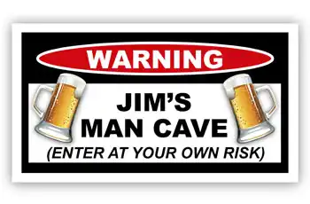 Man Cave Sign Beer Warning
