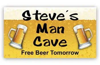 Man Cave Sign - Free Beer Tomorrow
