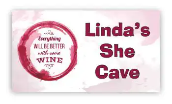 She Cave or Shed Sign Wine Theme Pink